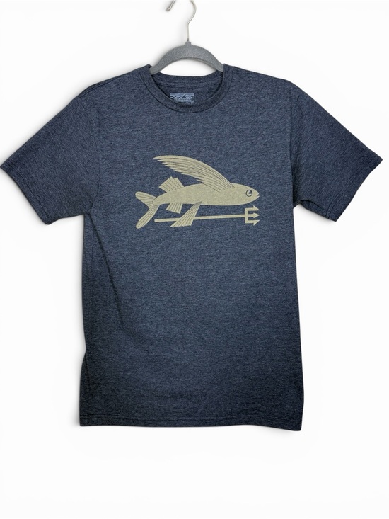 Patagonia Other - Patagonia Flying Fish Slim Fit Navy Heather Graphic Tee- men’s S